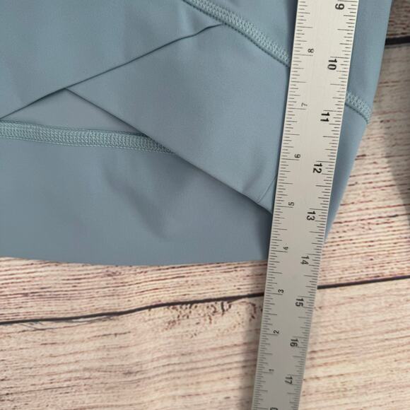 Gymshark Crop Long Sleeve Top Womens XS Blue Athleisure Workout Yoga - Picture 8 of 8